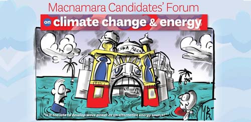 Mcnamara Candidates on Climate Change forum header